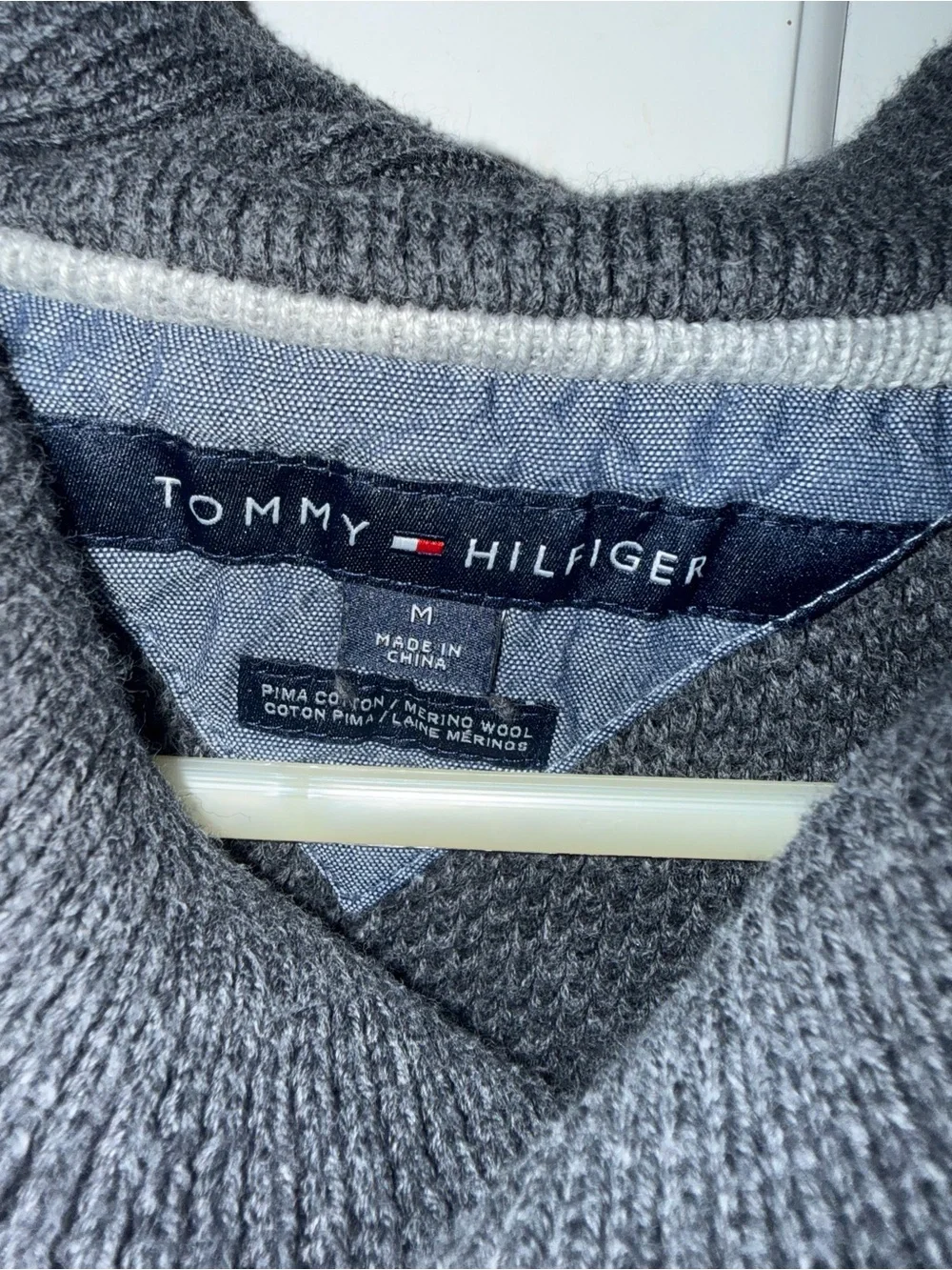 Tommy Hilfiger Men's Gray Turtleneck Shawl Sweater
